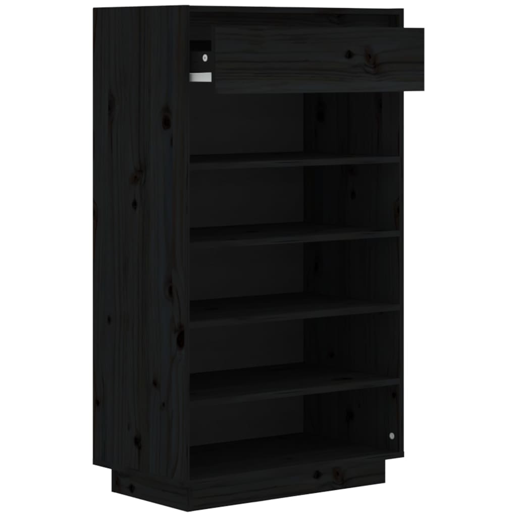 Wooden Shoe Cabinet Solid Pine 12 Compartments Tall