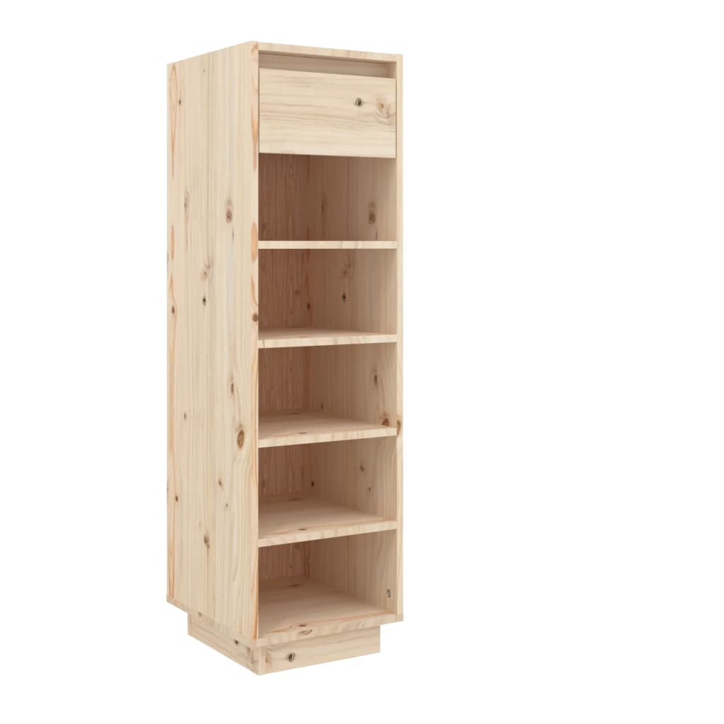 15 Pair 11" Tall & Narrow Scandinavian Solid Pinewood Shoe Cabinet
