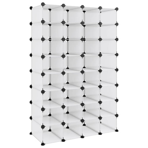 Shoe Rack Transparent Polypropylene & Steel Large Stackable