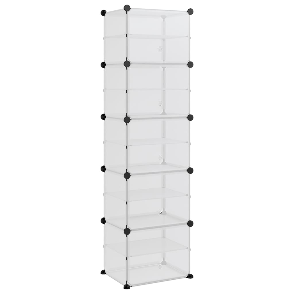 Shoe Rack Transparent Polypropylene & Steel Large Stackable