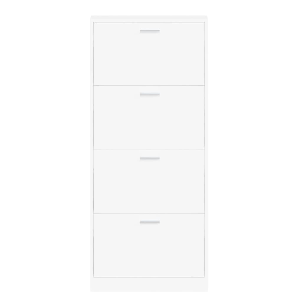 Shoe Cabinet Hand-Finished Pine 4 Drop-Down Drawers Tall & Narrow