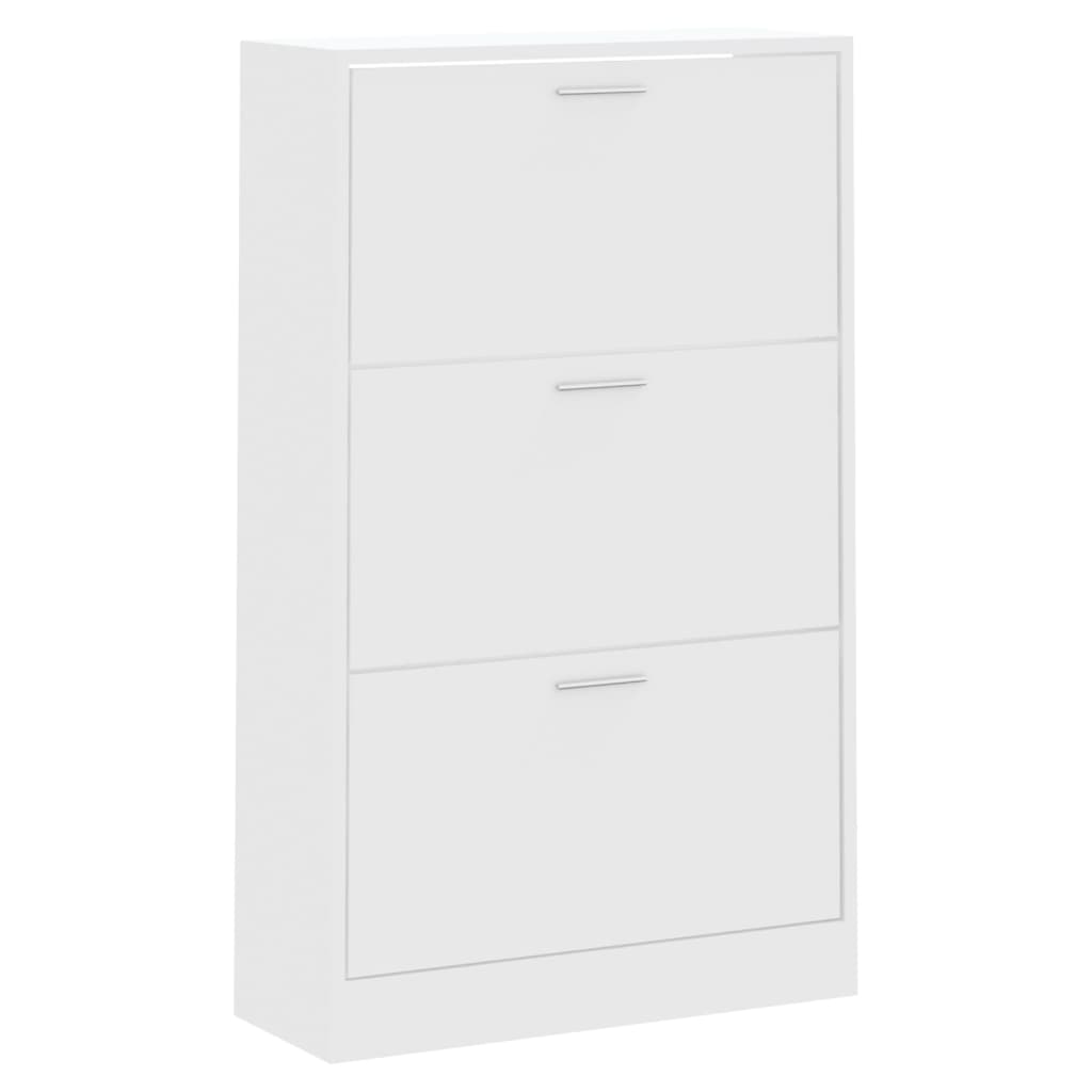 Shoe Cabinet Hand-Finished Pine 2 Drop-Down Drawers Rectangular