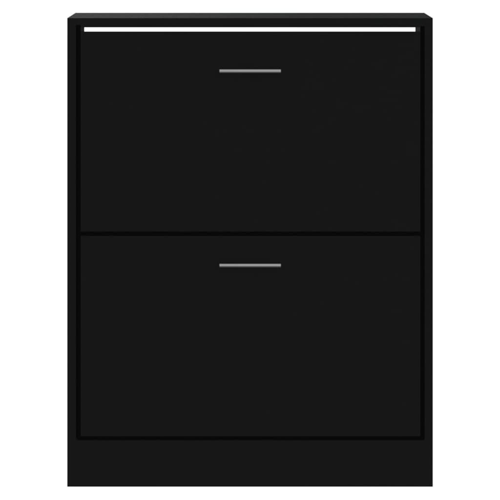 Shoe Cabinet Hand-Finished Pine 2 Drop-Down Drawers Rectangular