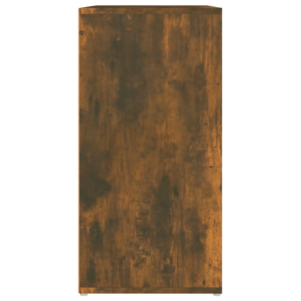 Shoe Cabinet Smoked Oak 5 Drawers Tall & Wide