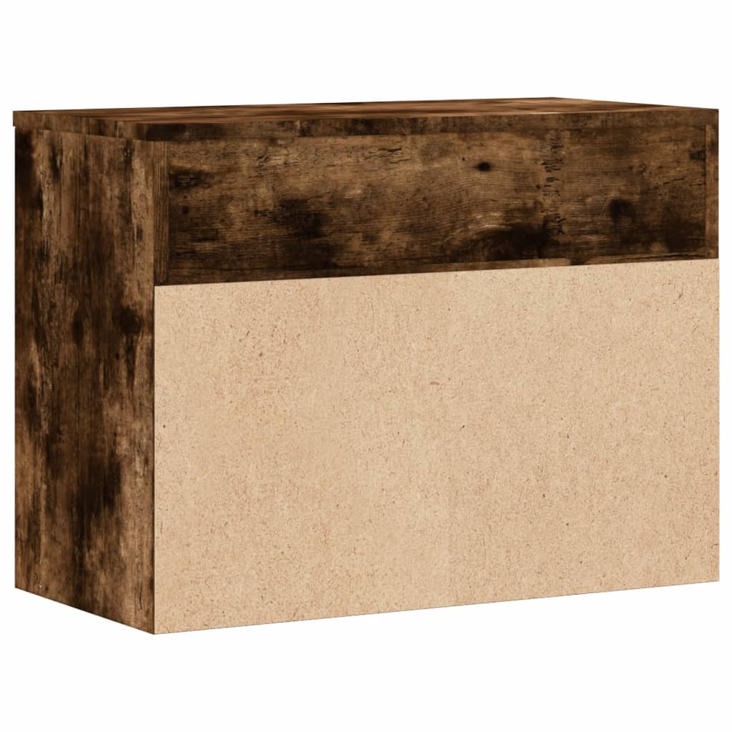 Shoe Chest Smoked Oak Wide & Deep 5 Compartments