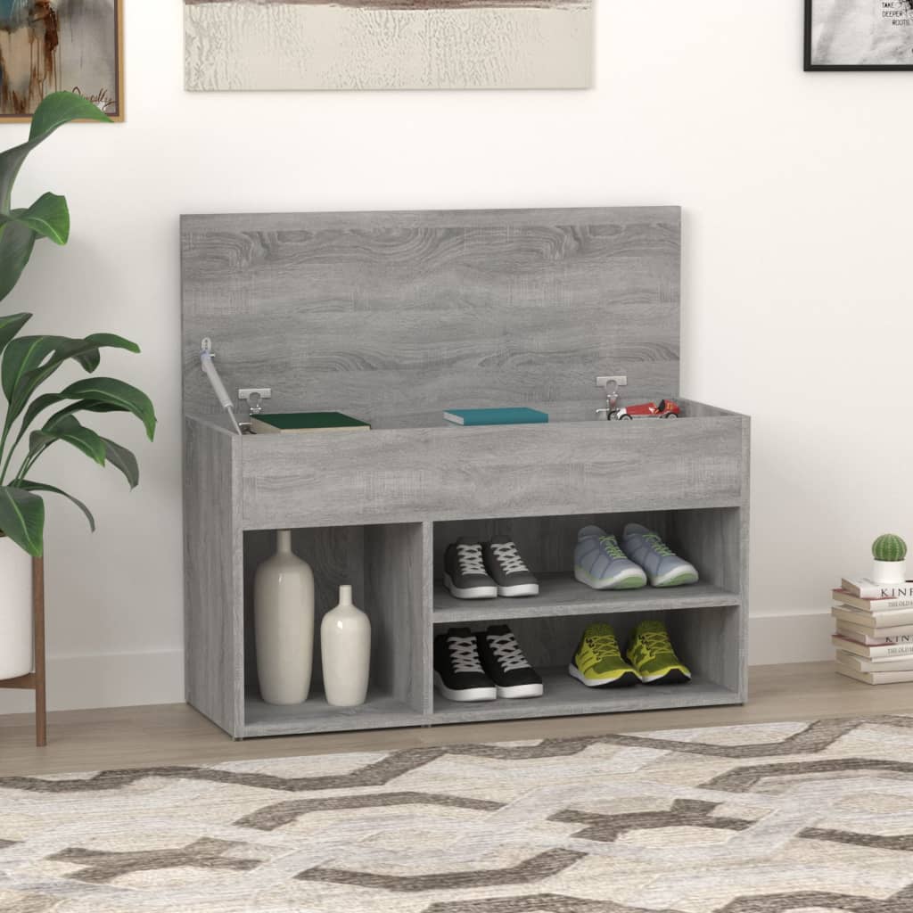 Arc Shoe Chest Smoked Oak Wide & Deep 4 Compartments