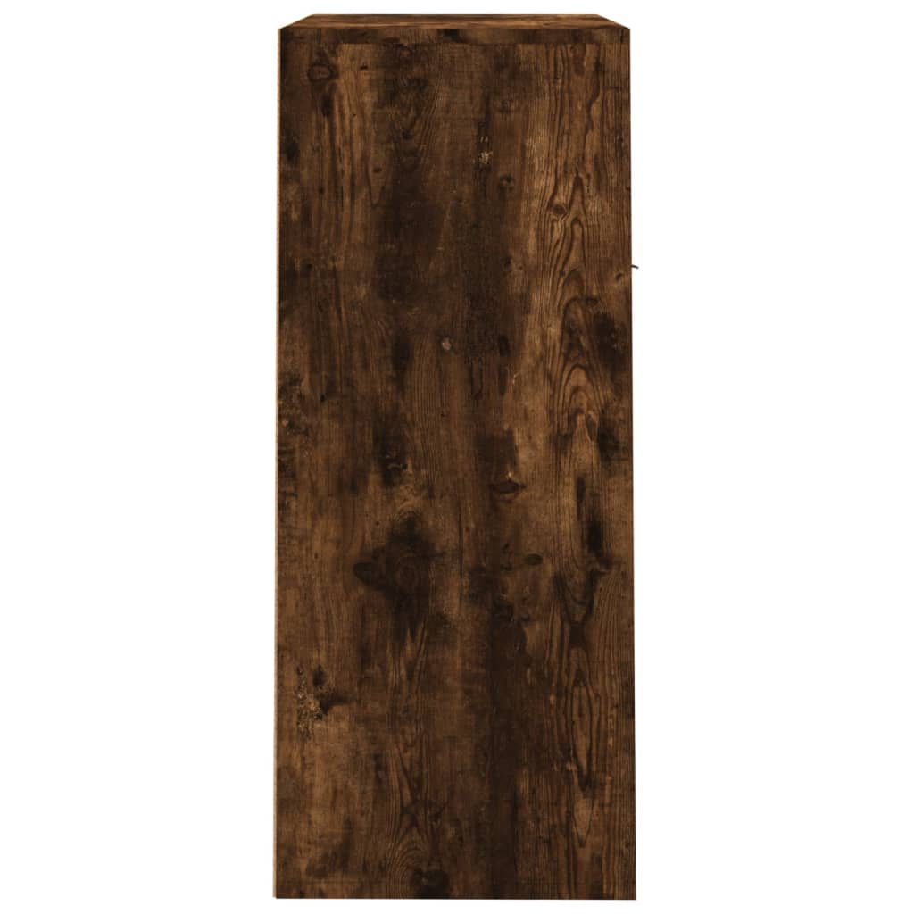 Shoe Cabinet Smoked Reclaimed Oak 3 Compartments Rectangular