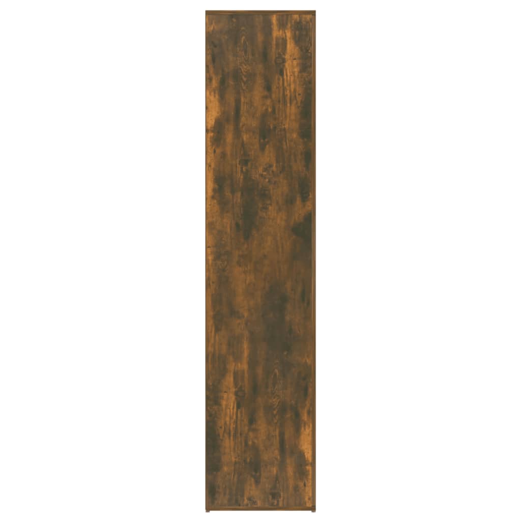 Shoe Cabinet Smoked Oak Tall & Skinny 7 Compartments