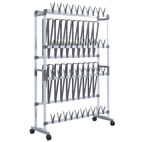 Shoe Rack Aluminum  Rollable Shoe Rack