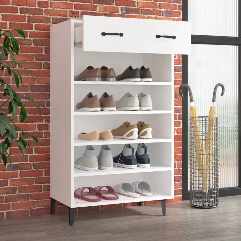 Shoe Cabinet Old Pine Tall 6 Compartments