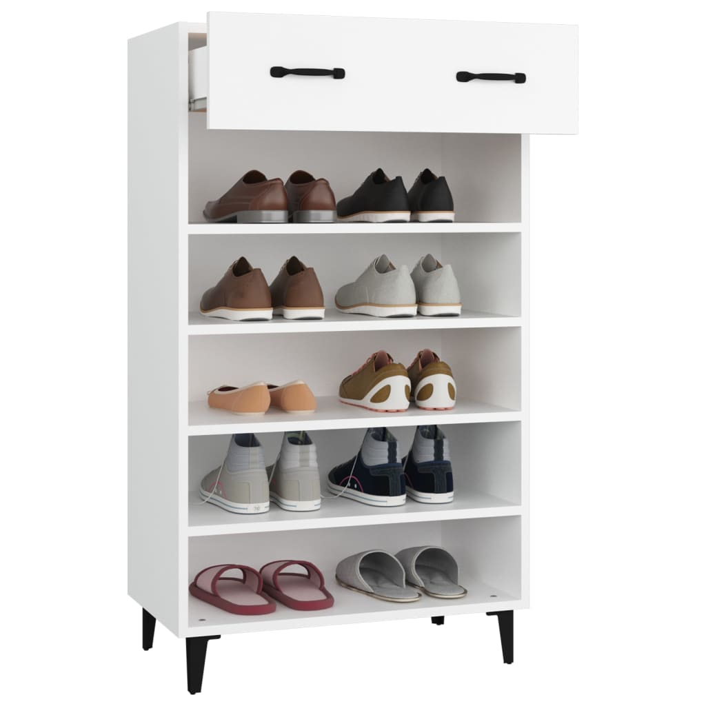Shoe Cabinet Old Pine Tall 6 Compartments