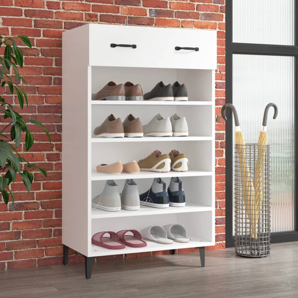 Shoe Cabinet Old Pine Tall 6 Compartments