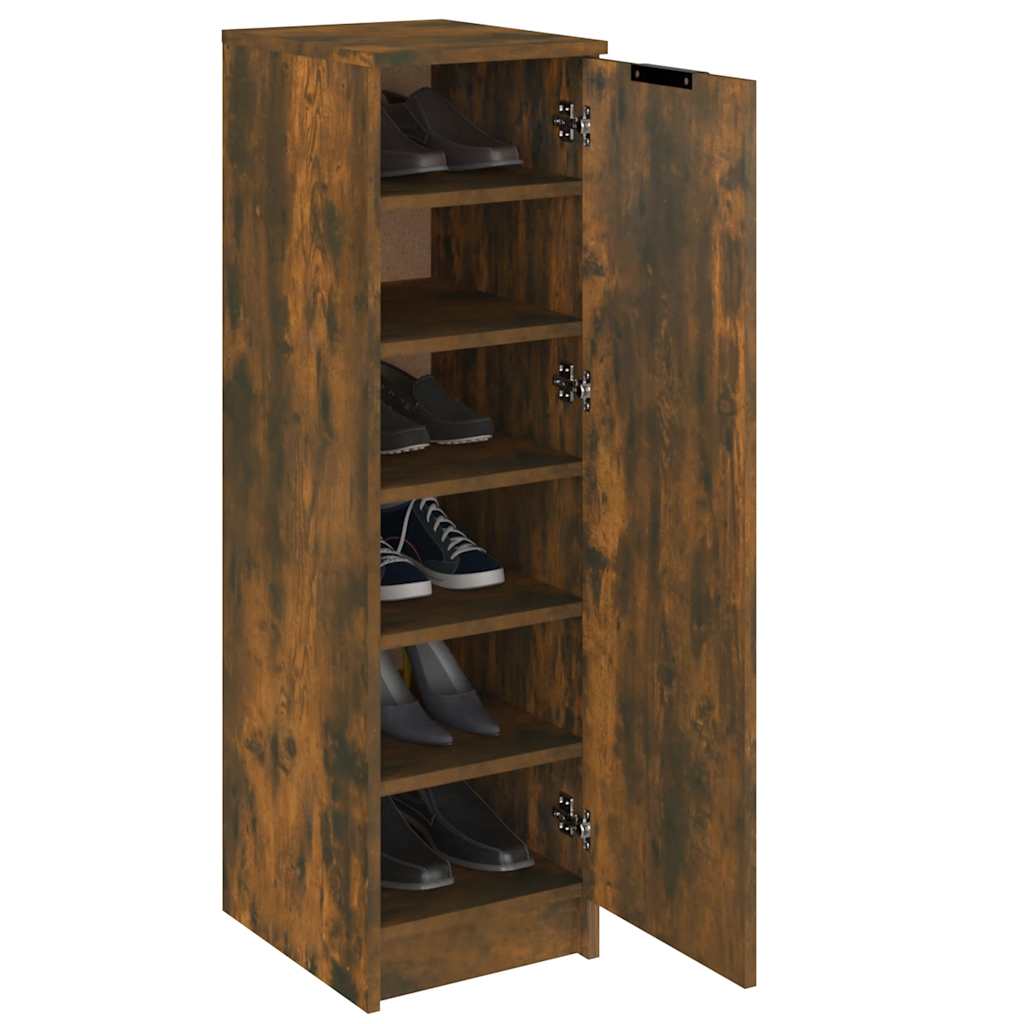 Arc Shoe Cabinet Smoked Oak Medium 7 Drawers