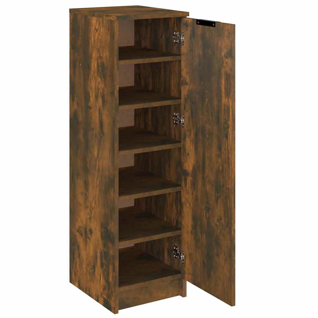 Arc Shoe Cabinet Smoked Oak Medium 7 Drawers