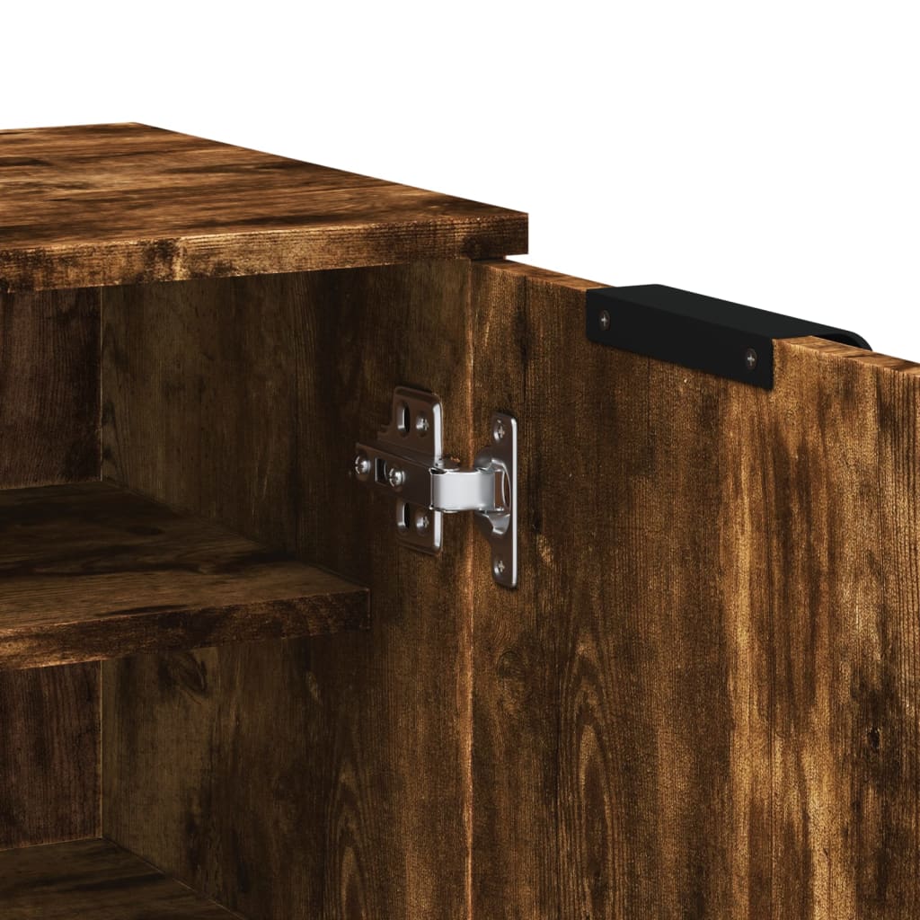 Arc Shoe Cabinet Smoked Oak Medium 2 Compartments