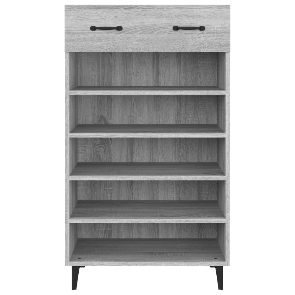 Arc Shoe Cabinet Gray Sonoma Wood Medium 6 Compartments