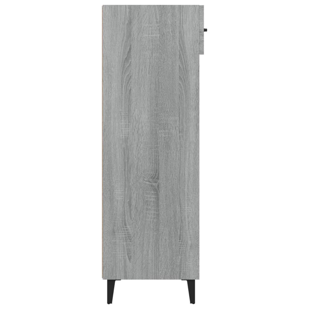 Arc Shoe Cabinet Gray Sonoma Wood Medium 6 Compartments