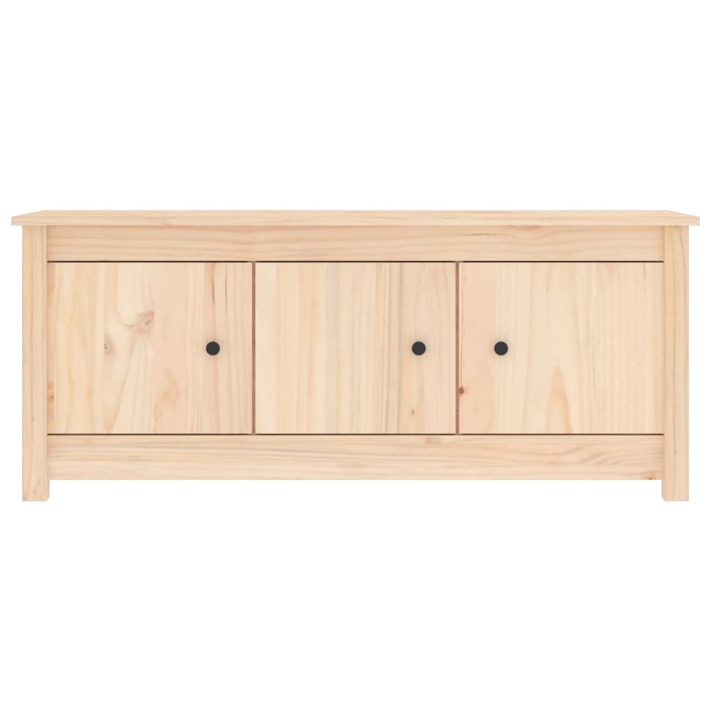 Shoe Cabinet Natural Solid Pine Wide & Deep 3 Compartments
