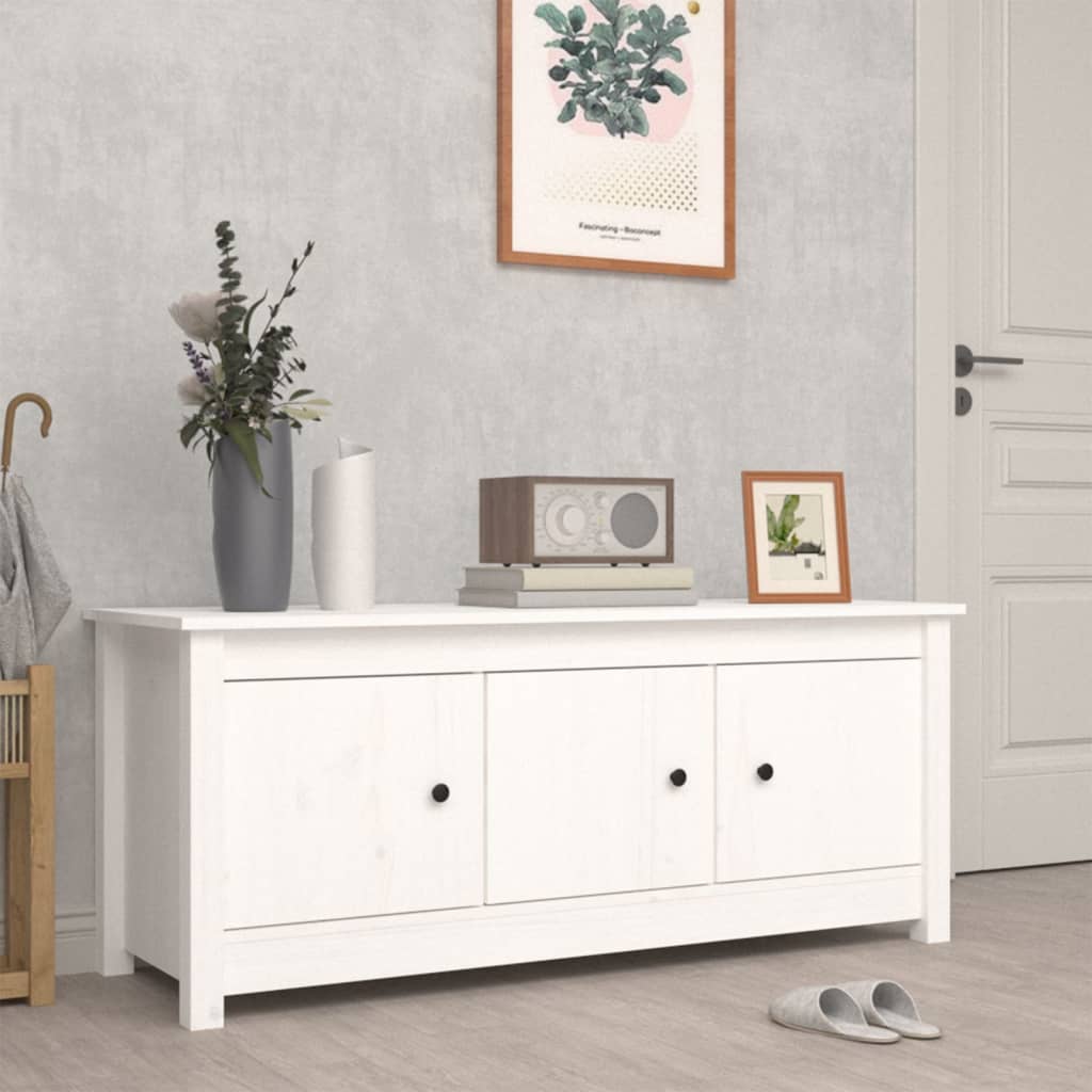 Shoe Cabinet Natural Solid Pine Wide & Deep 3 Compartments