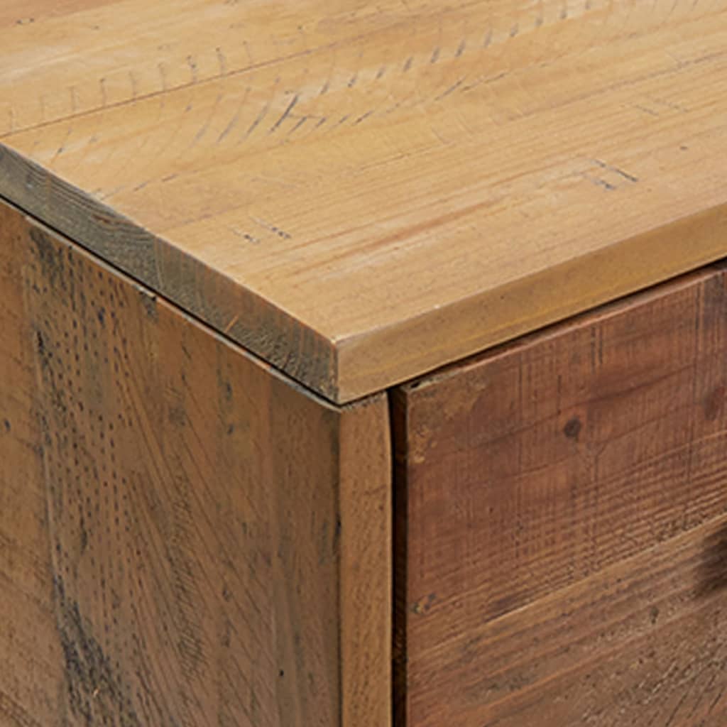 Shoe Cabinet Rubberwood 4 Compartments Rectangular