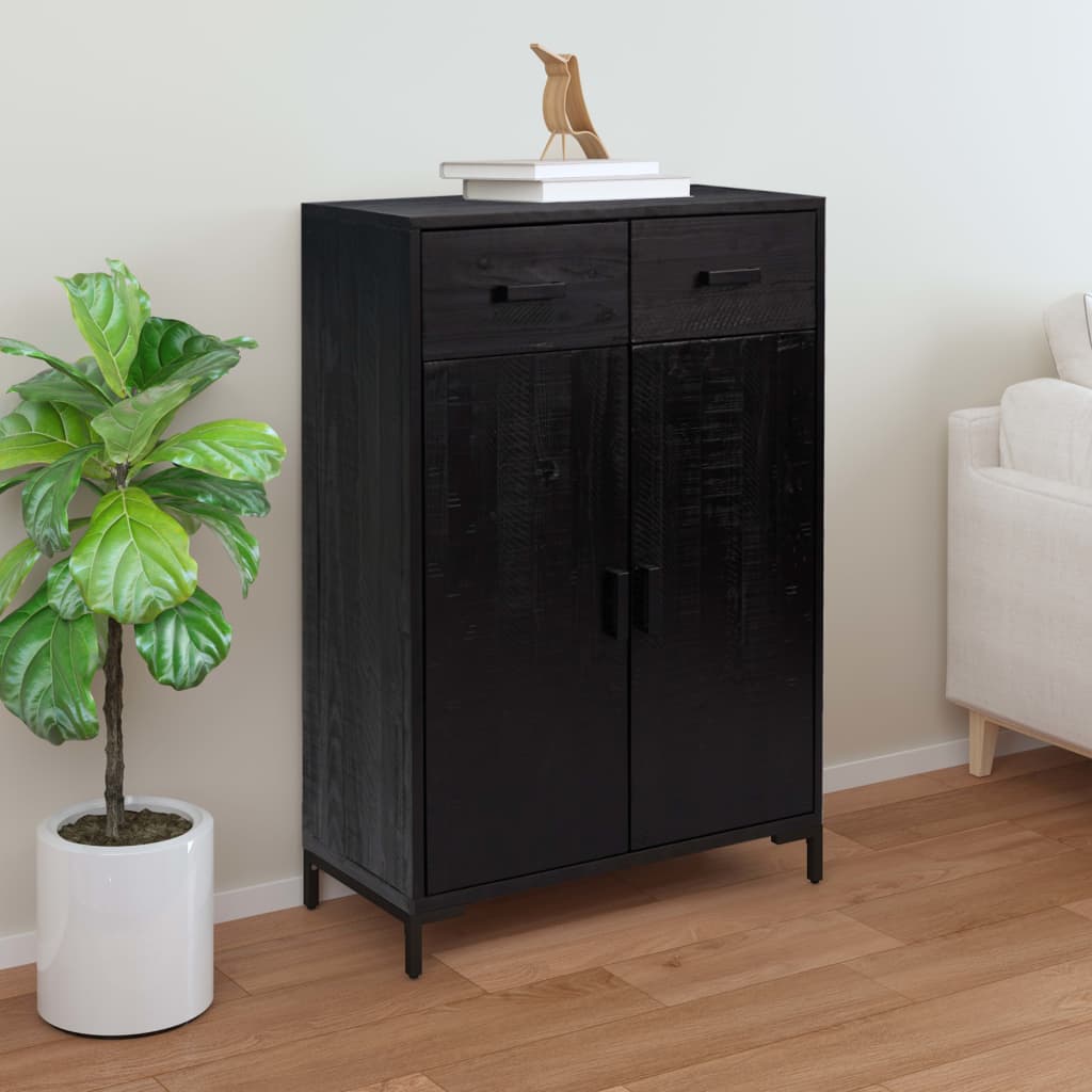 Shoe Cabinet Rubberwood 4 Compartments Rectangular