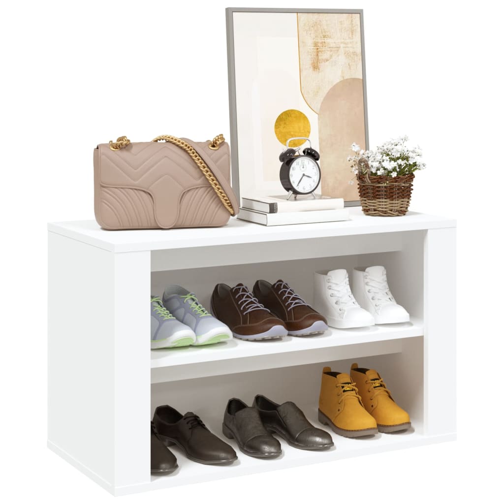 Arc Shoe Bench Smoked Oak Wide & Long 2 Compartments