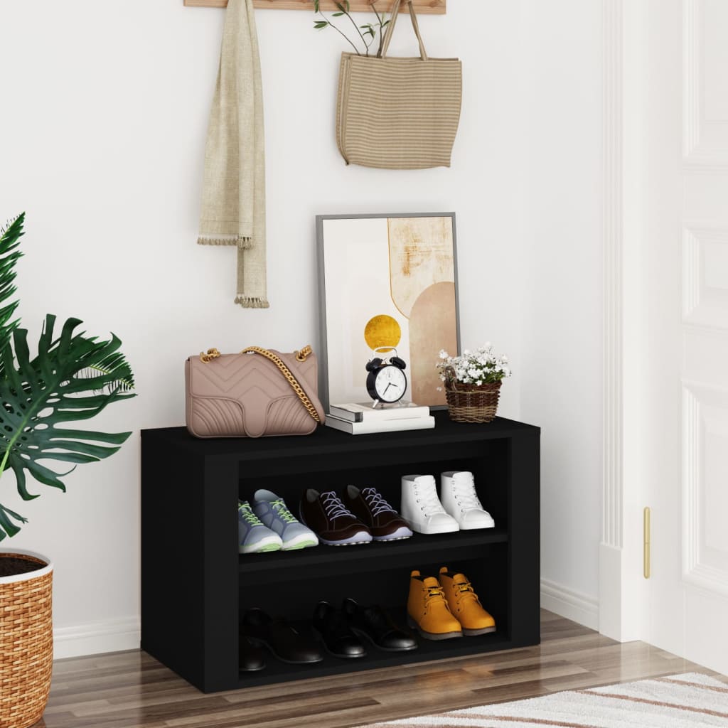 Arc Shoe Bench Smoked Oak Wide & Long 2 Compartments