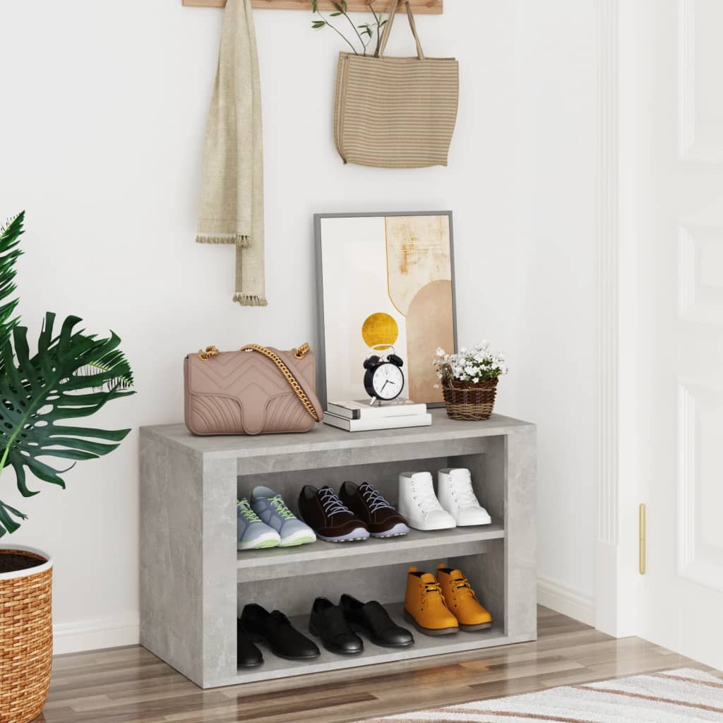 Arc Shoe Bench Smoked Oak Wide & Long 2 Compartments