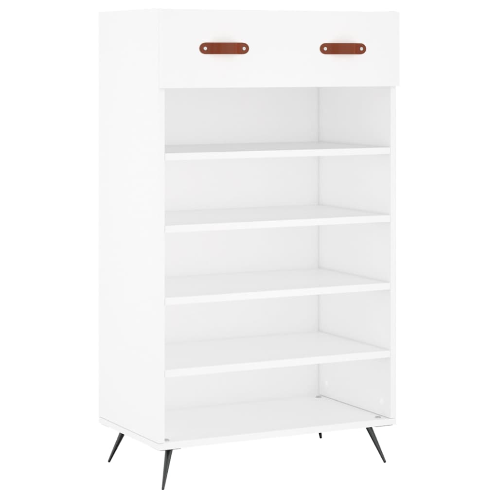 Luxo Shoe Cabinet Solid Oak 6 Compartments Tall & Metal Feet