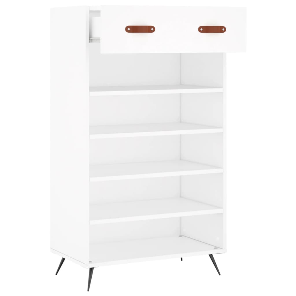 Luxo Shoe Cabinet Solid Oak 6 Compartments Tall & Metal Feet