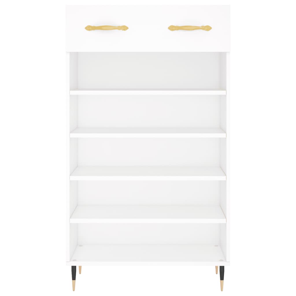 Luxo Shoe Cabinet Solid Oak 6 Compartments Tall & Metal Feet