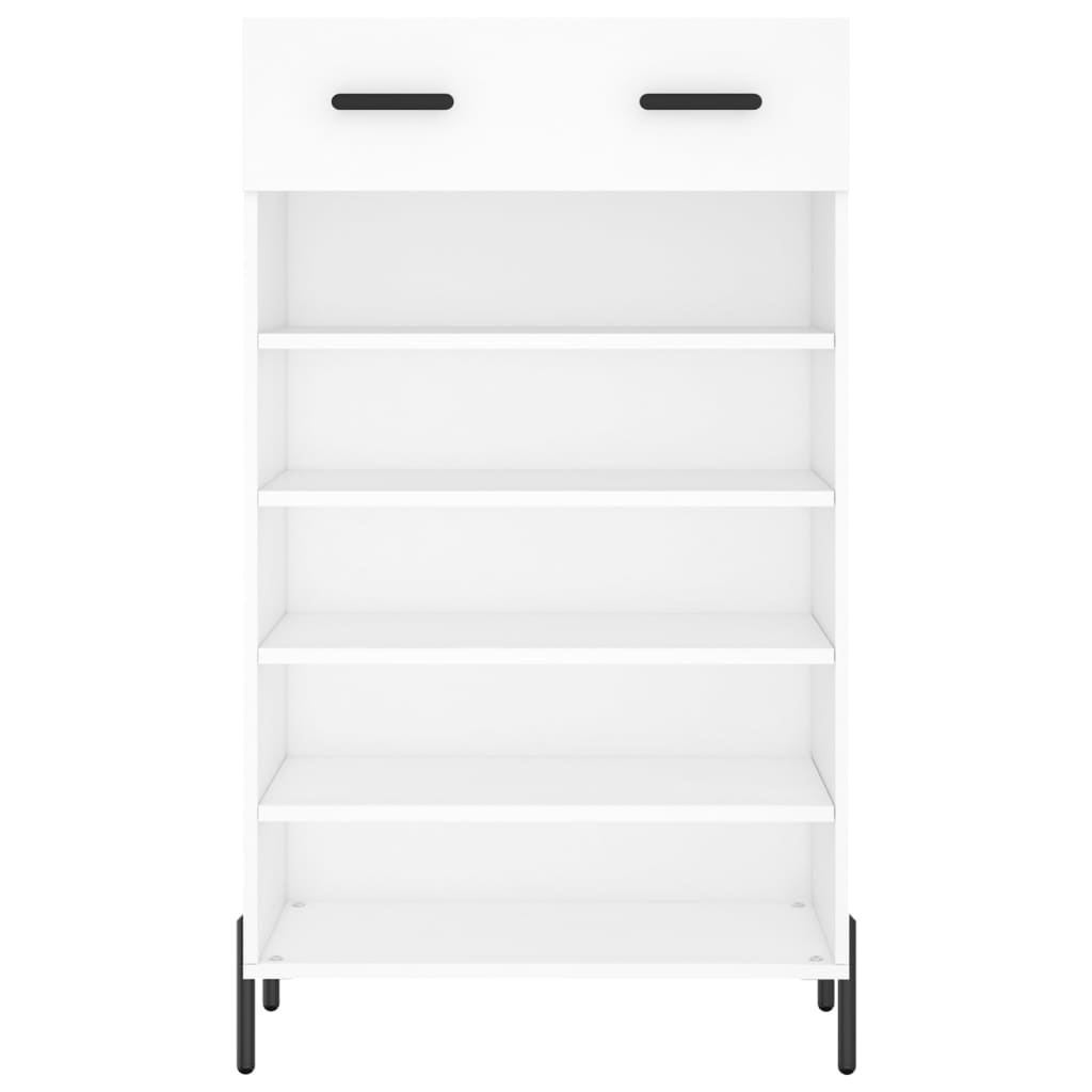 Luxo Shoe Cabinet Solid Oak 6 Compartments Tall & Metal Feet