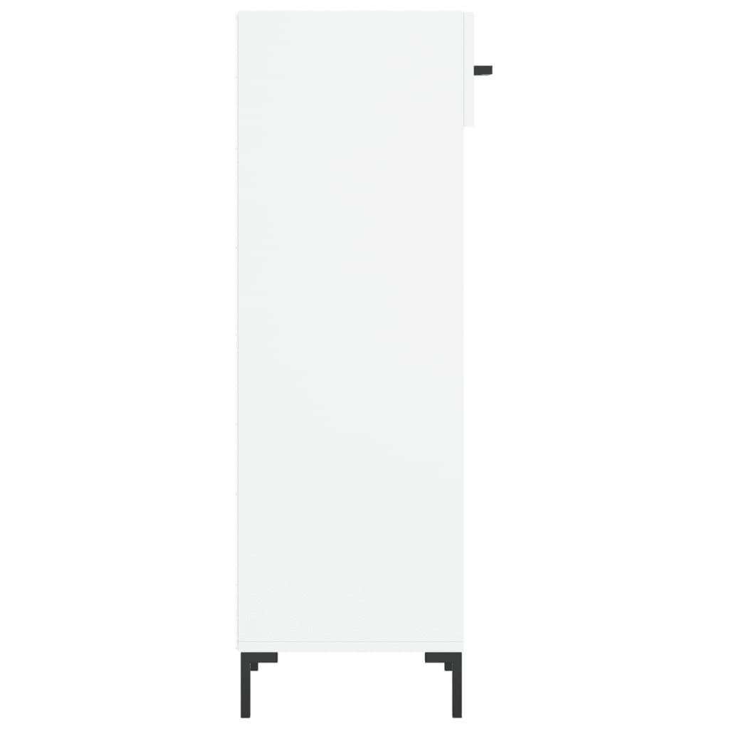 Luxo Shoe Cabinet Solid Oak 5 Compartments Tall & Skinny & Metal Feet