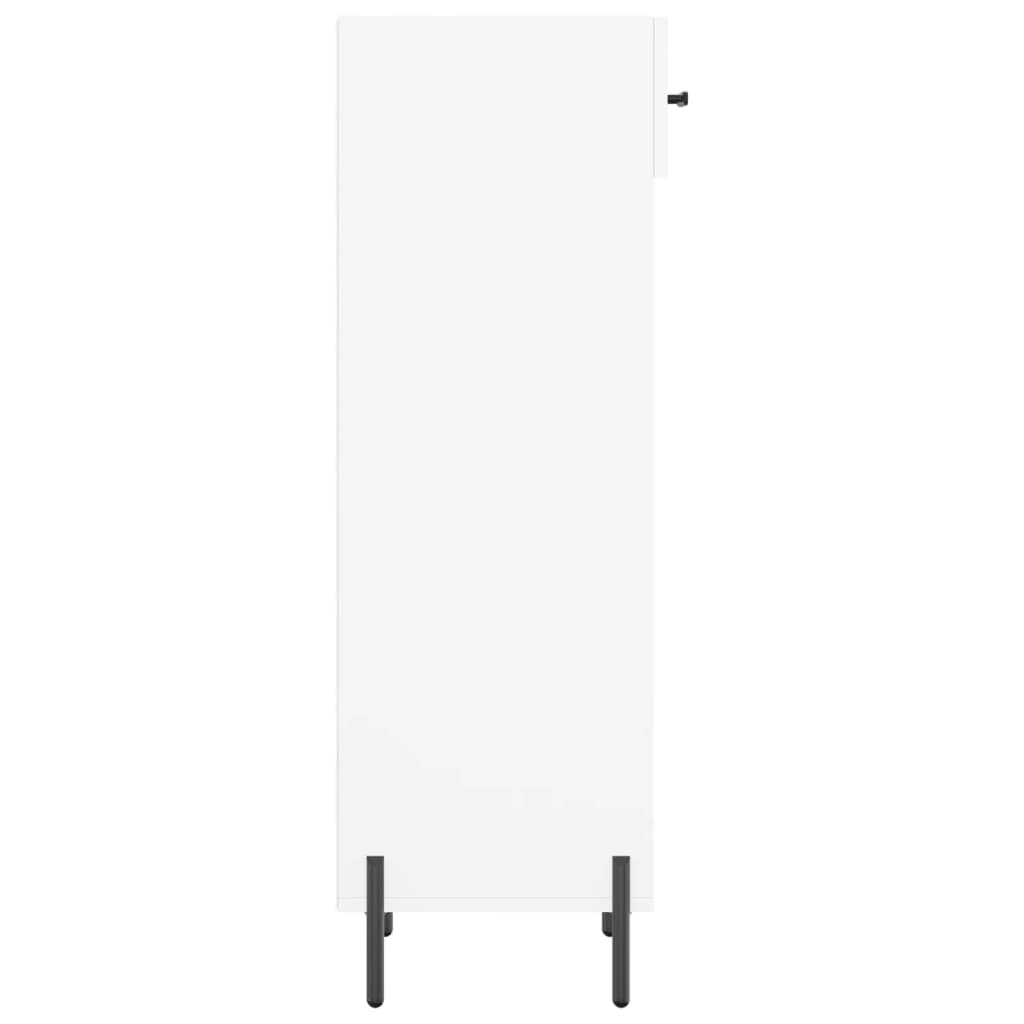 Luxo Shoe Cabinet Solid Oak 5 Compartments Tall & Skinny & Metal Feet