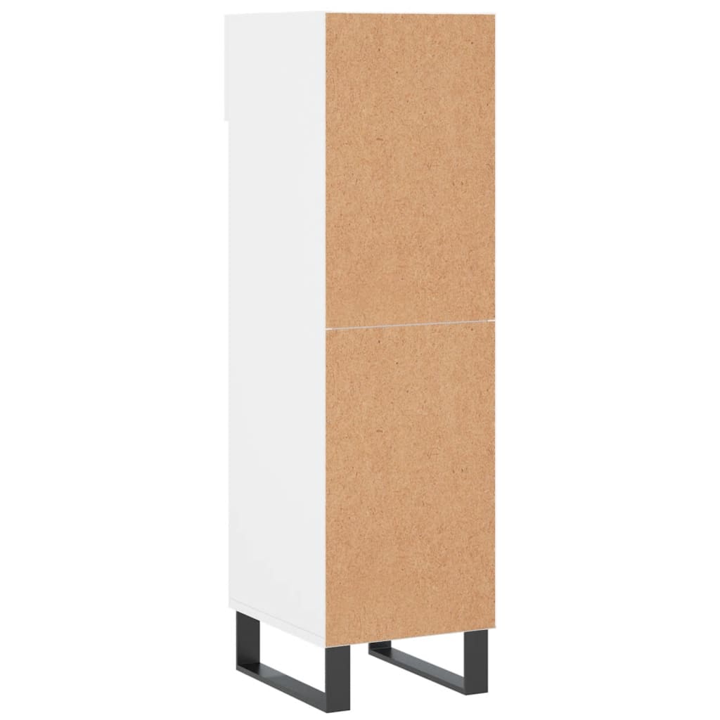 Luxo Shoe Cabinet Solid Oak 5 Compartments Tall & Skinny & Metal Feet