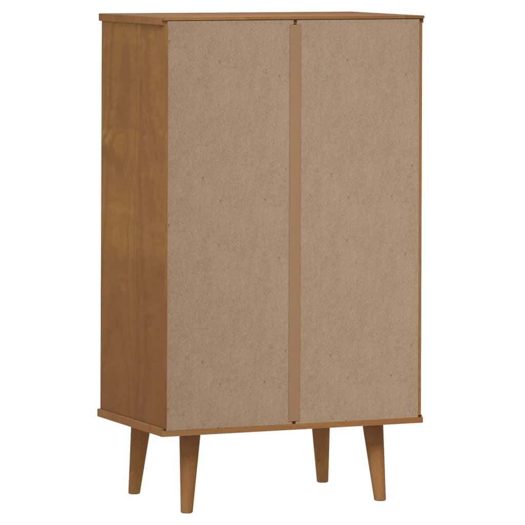 Shoe Cabinet Solid Pine Rectangular 3 Drawers