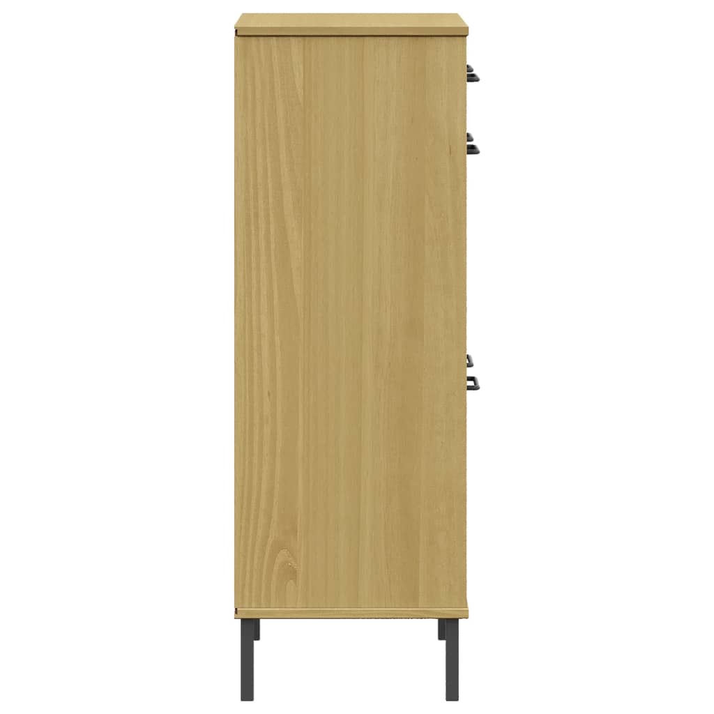 Shoe Cabinet Honey Wax Pine 3 Drawers Rectangular