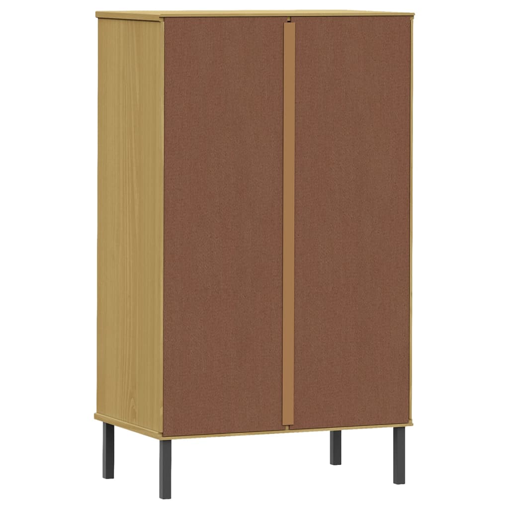 Shoe Cabinet Honey Wax Pine 4 Compartments Rectangular