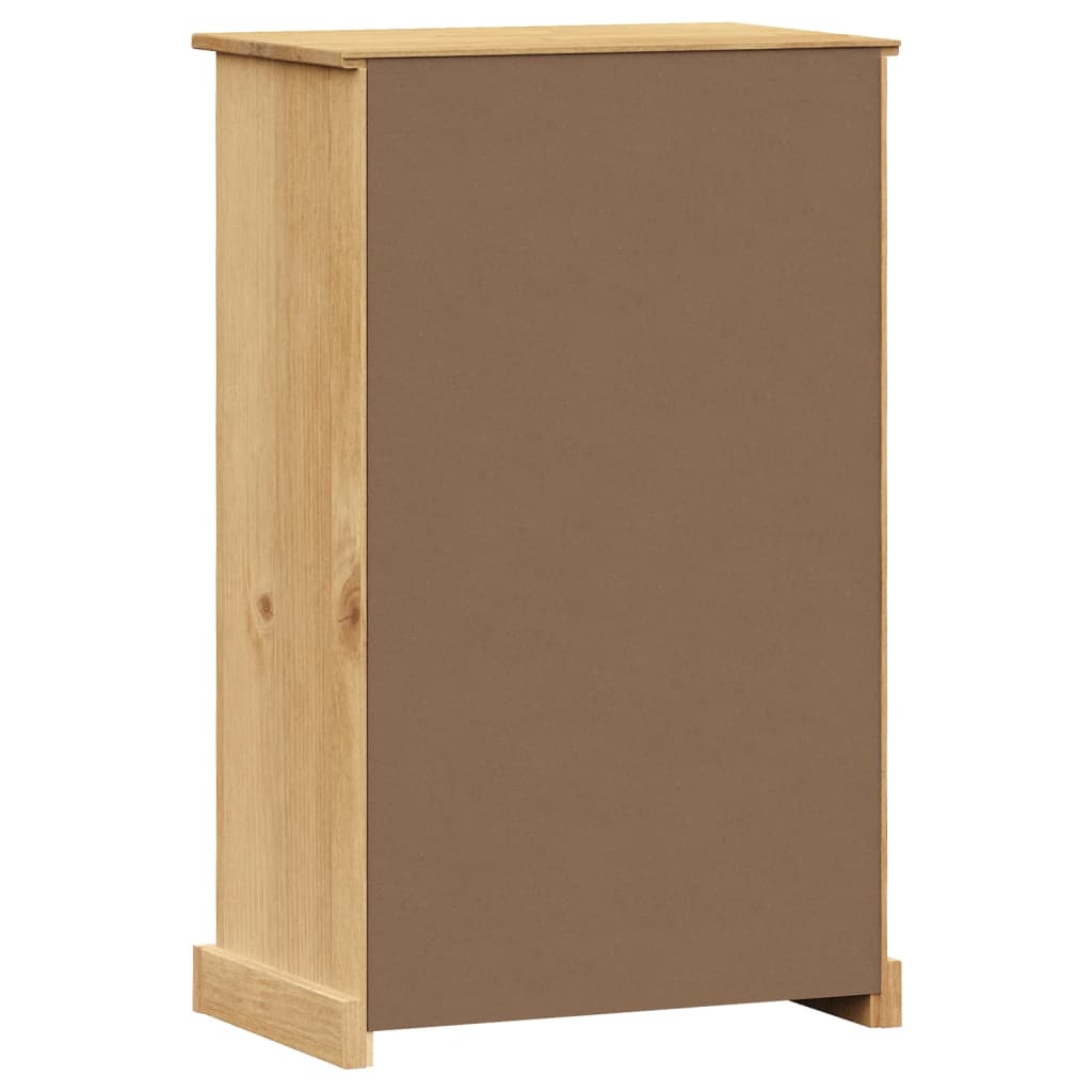 Shoe Cabinet Honey Wax Pine 3 Compartments Rectangular