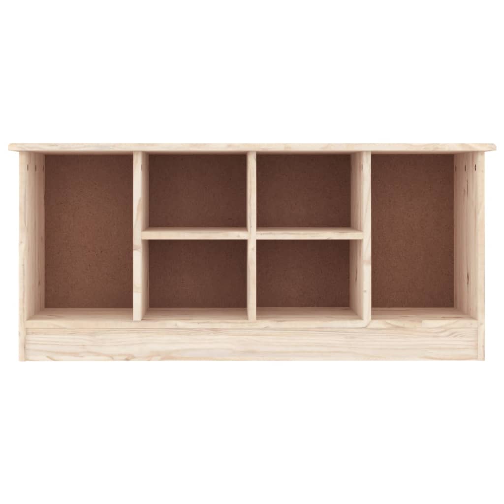 Shoe Bench Natural, Solid Pine 6 Compartments Wide & Deep