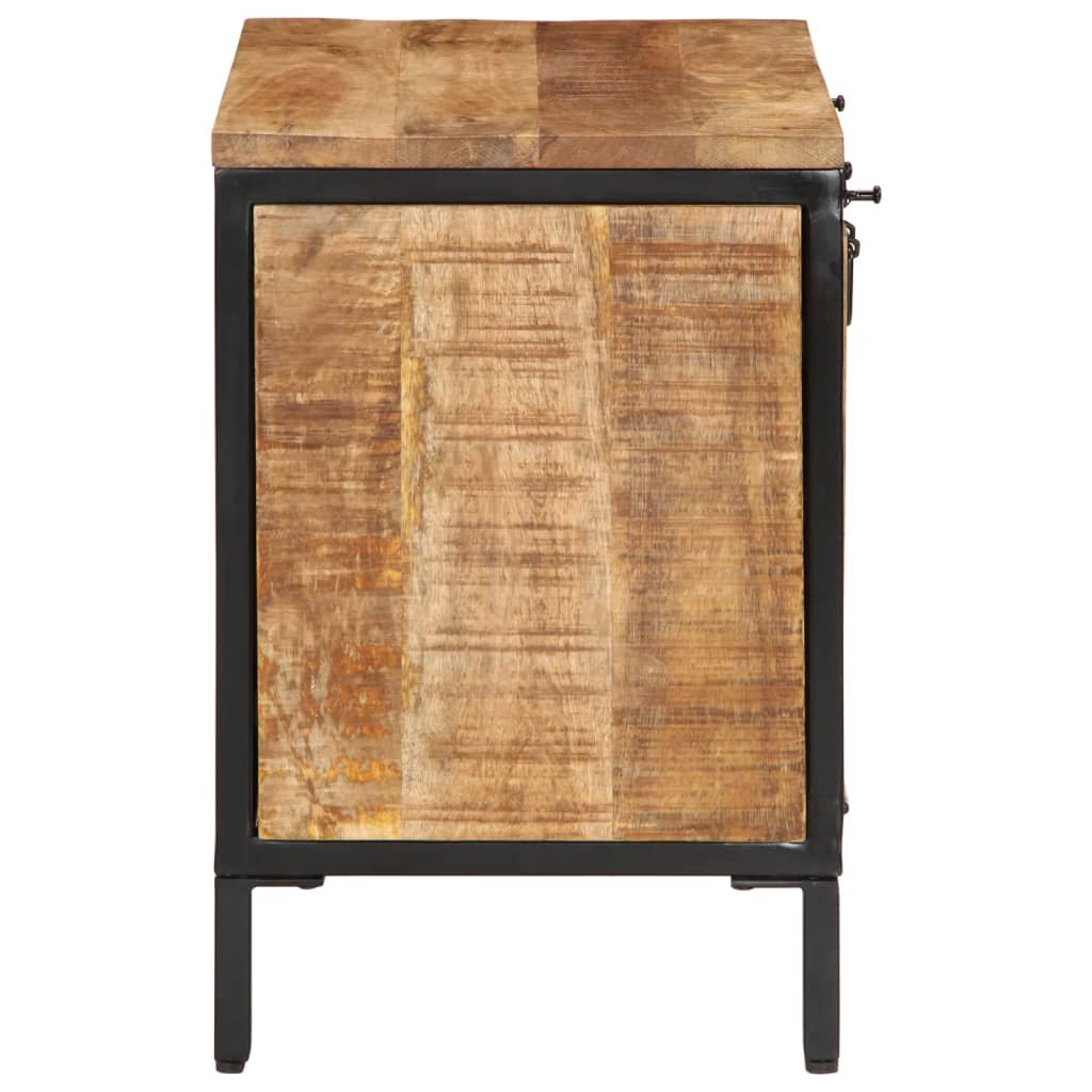 Shoe Cabinet Natural Oak & Metal 1 Compartment Small
