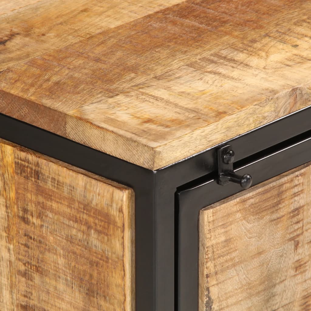 Shoe Cabinet Natural Oak & Metal 1 Compartment Small