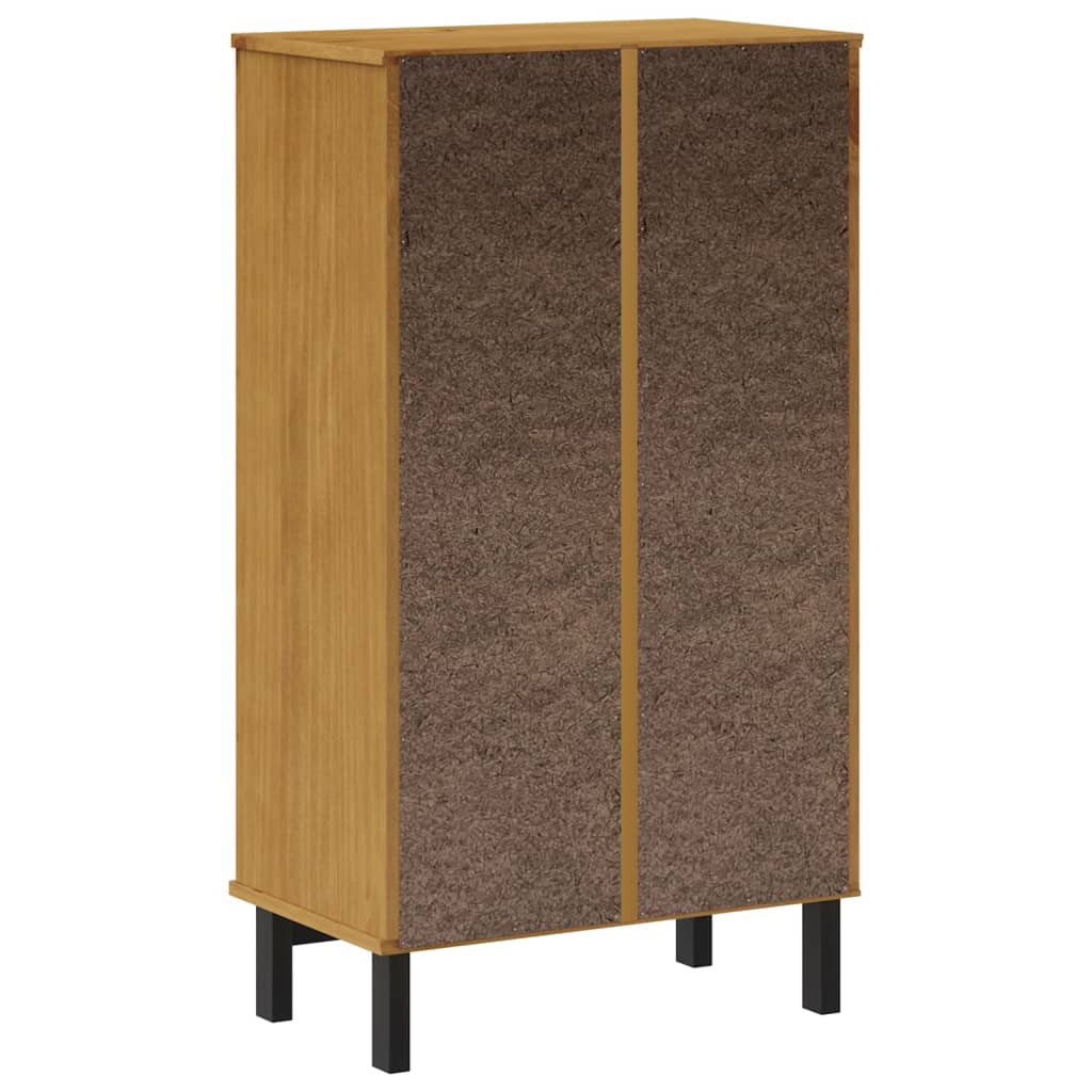 Shoe Cabinet Solid Oak & Pine 3 Compartments Rectangular
