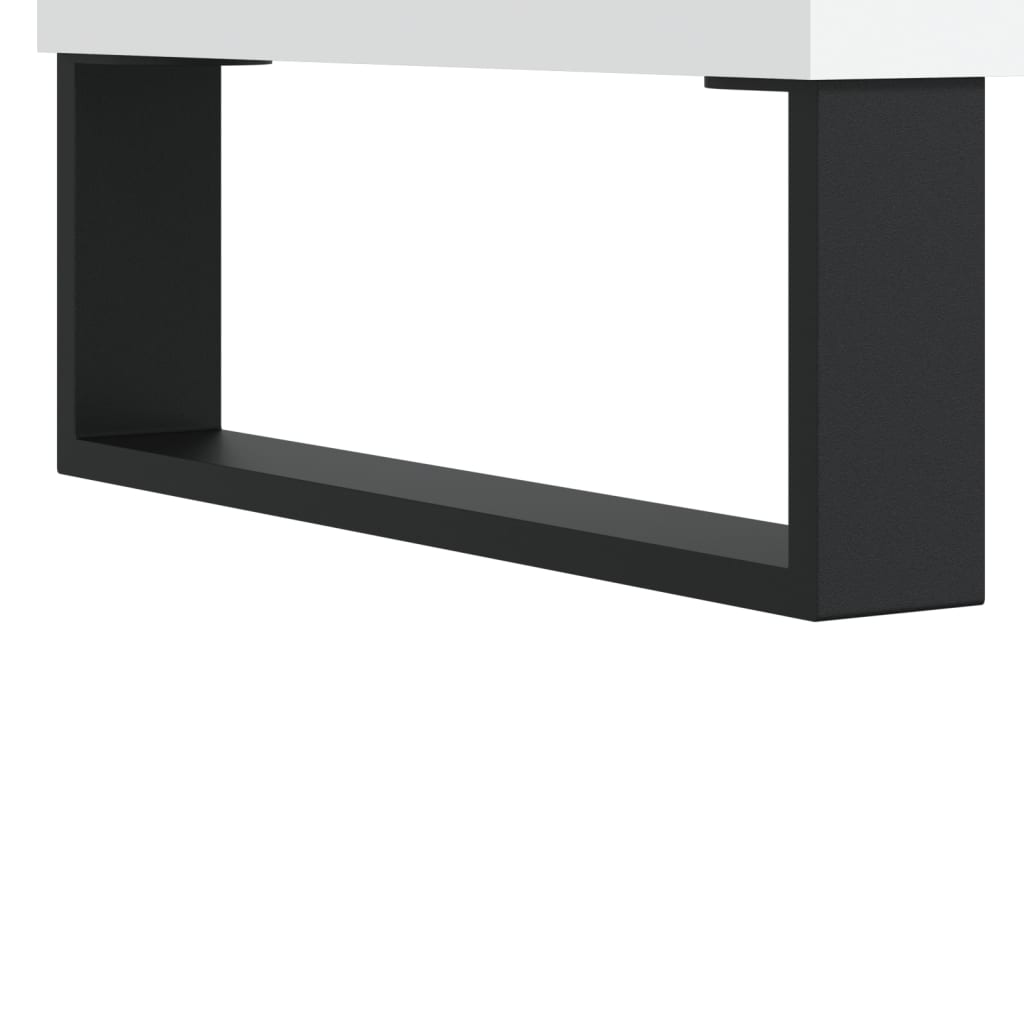 Luxo Shoe Cabinet Solid Oak 7 Compartments Rectangular & Metal Feet