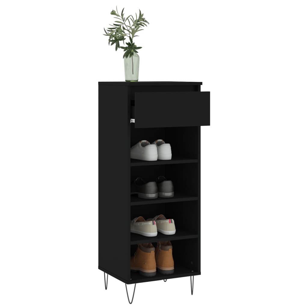 Freya Shoe Cabinet Reclaimed Wood 5 Compartments Medium