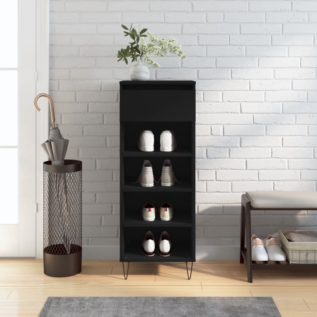 Freya Shoe Cabinet Reclaimed Wood 5 Compartments Medium