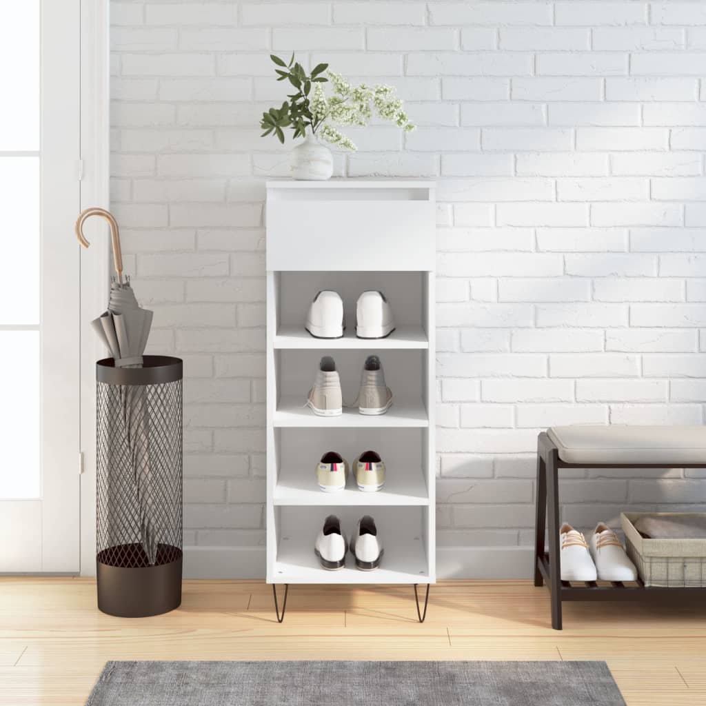Freya Shoe Cabinet Reclaimed Wood 5 Compartments Medium