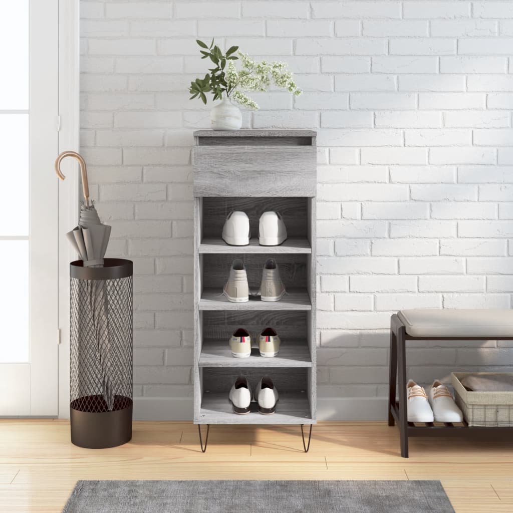 Freya Shoe Cabinet Reclaimed Wood 5 Compartments Medium