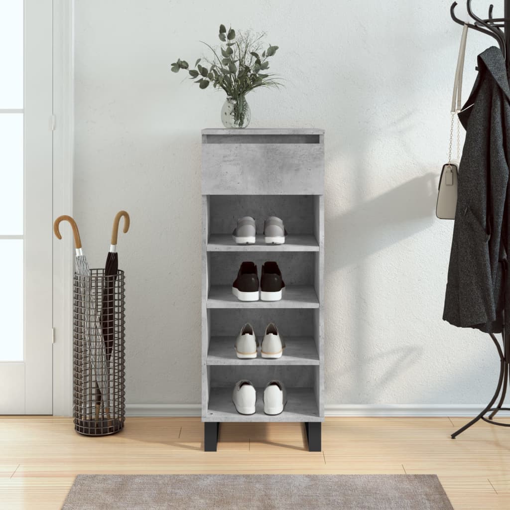Freya Shoe Cabinet Reclaimed Wood 5 Compartments Medium