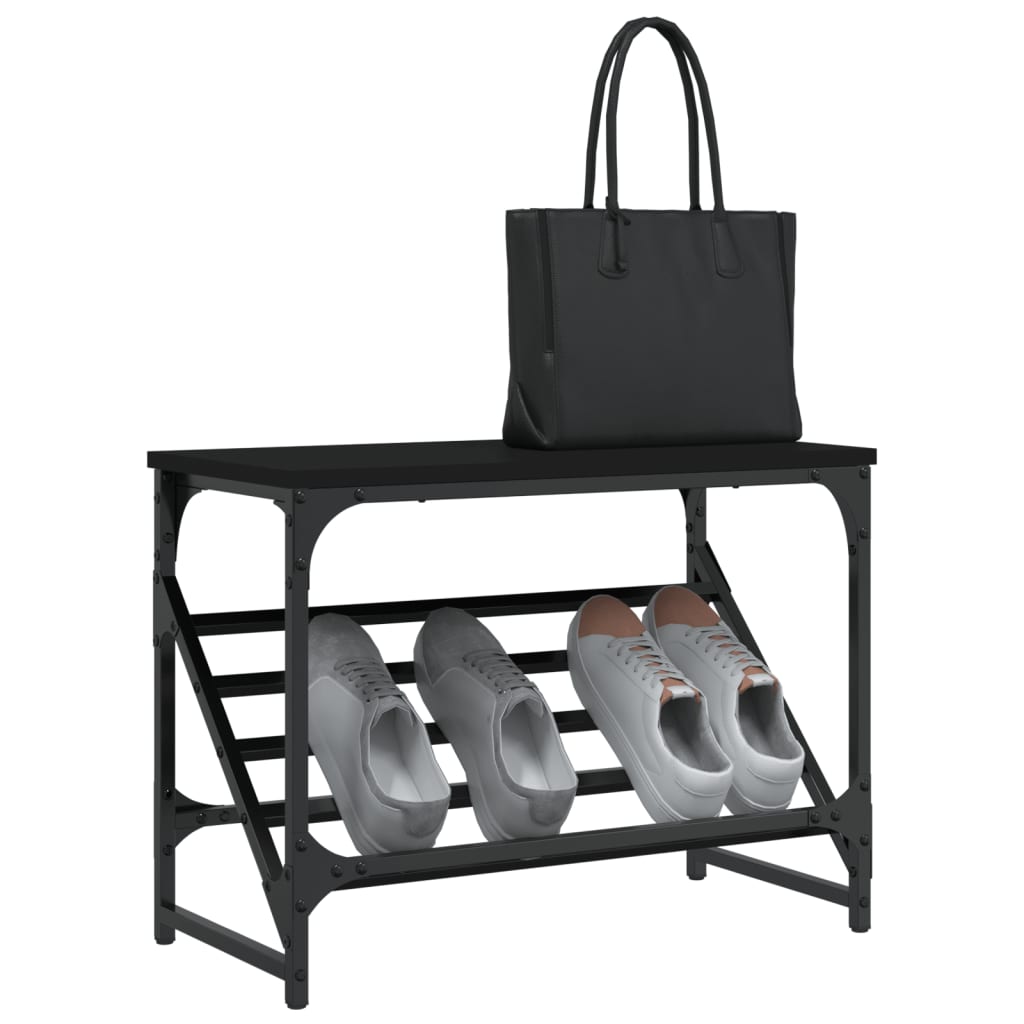 Freya Shoe Rack Reclaimed Wood Wide & Long 1 Compartments